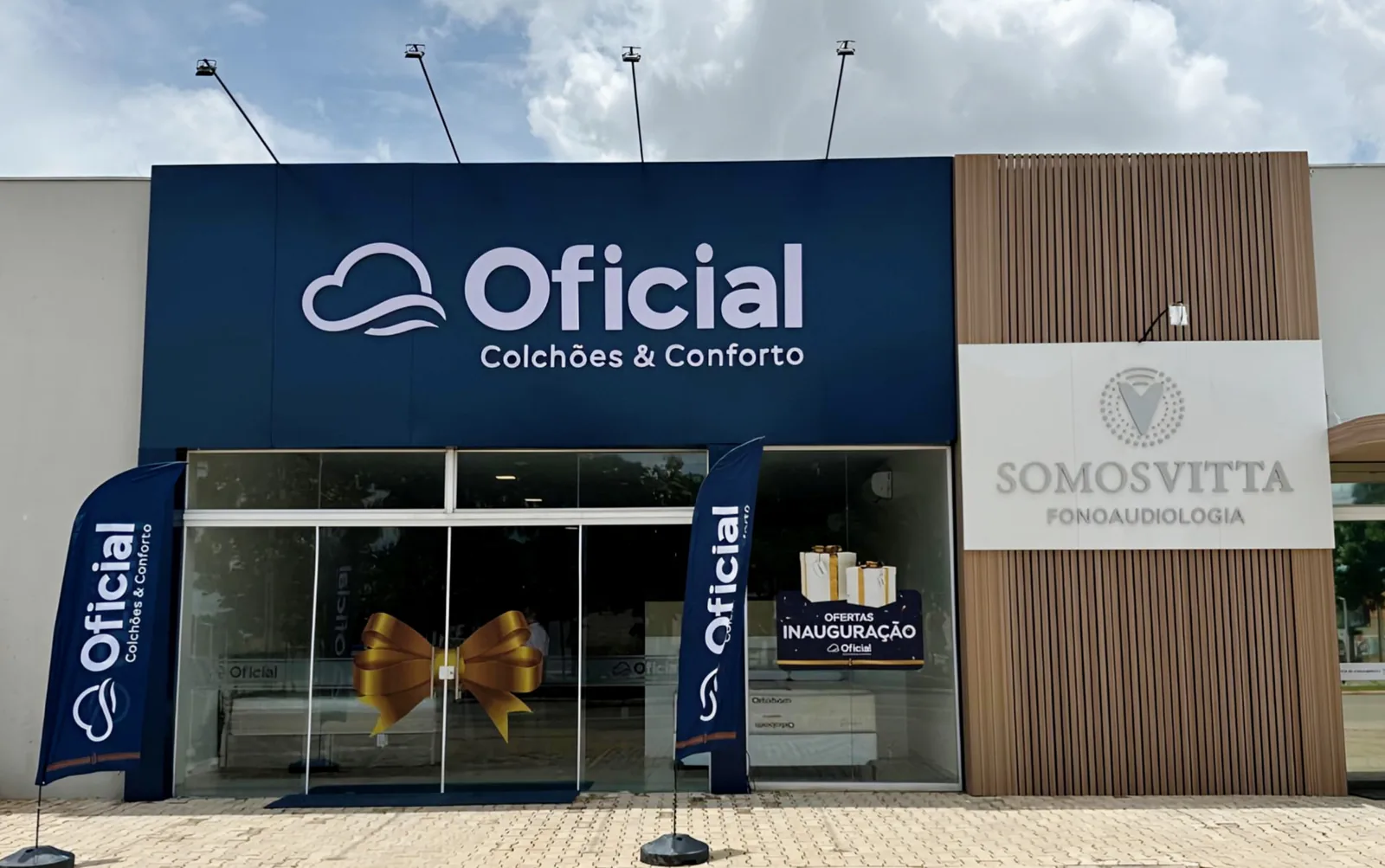 Fachada da loja Oficial Colchões & Conforto em Luís Eduardo Magalhães (BA)