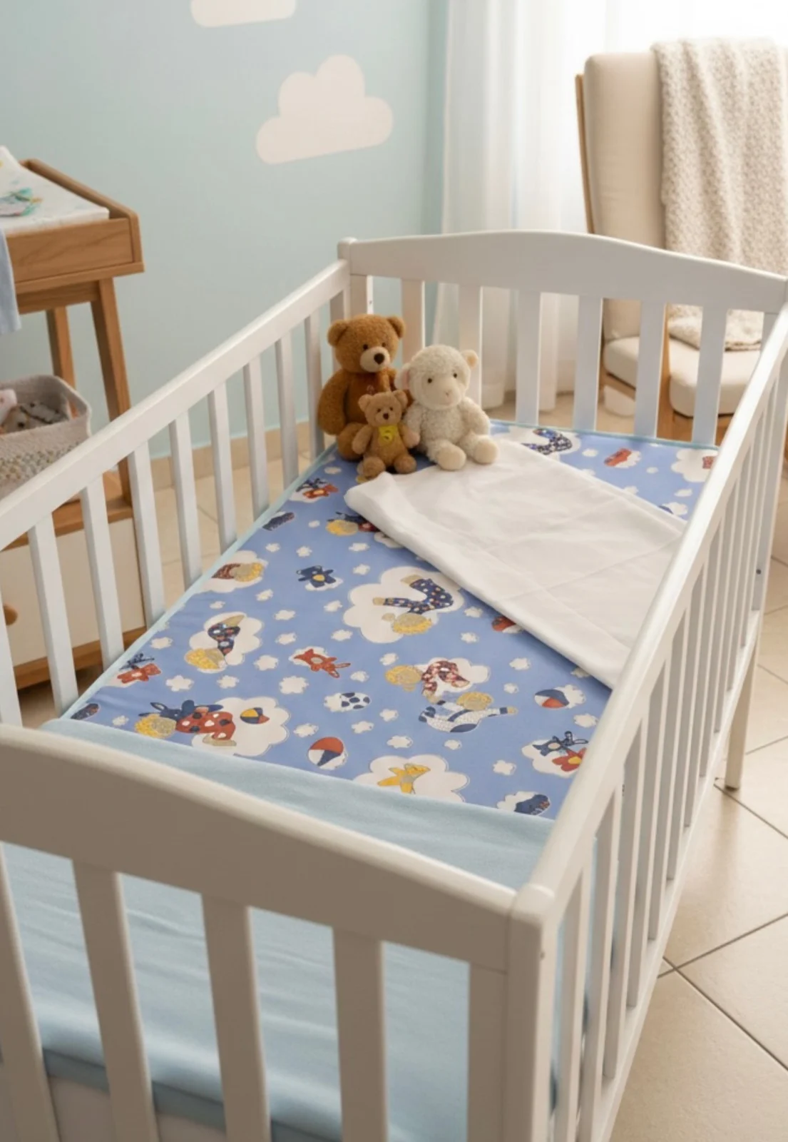 Colchão de berço Ortobom Baby Physical com revestimento impermeável estampado