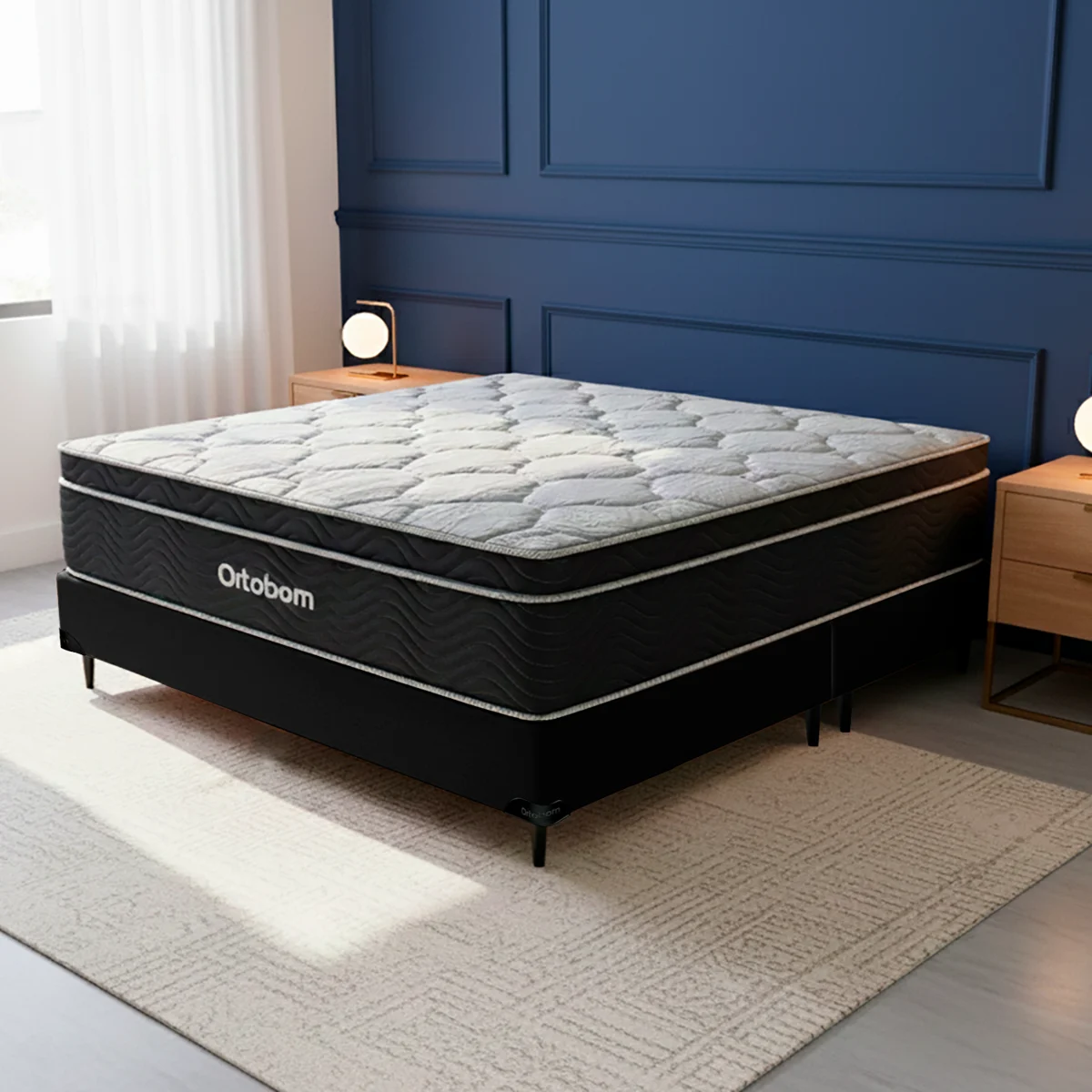 Quarto com colchão Elegant Superpocket e base